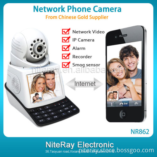 IP Camera Wireless Smoke Detector with Home Security System (NR862)